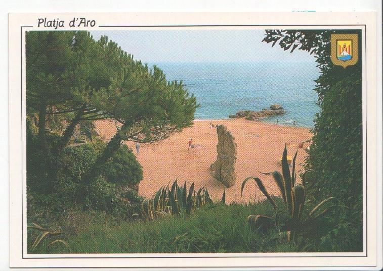 Postal JC0420: Platja d'Aro (Costa Brava). Cavall Bernat. Detall platja