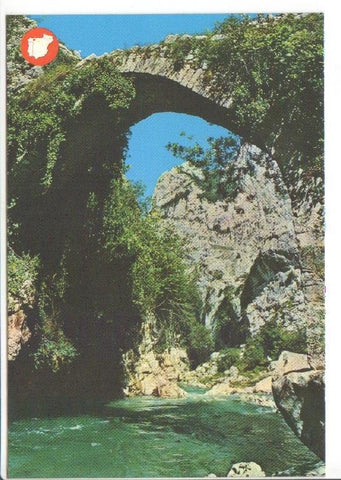 Postal JC0426: Ruta de los Picos de Europa. desfiladero del Cares, Puente Romano El Haya