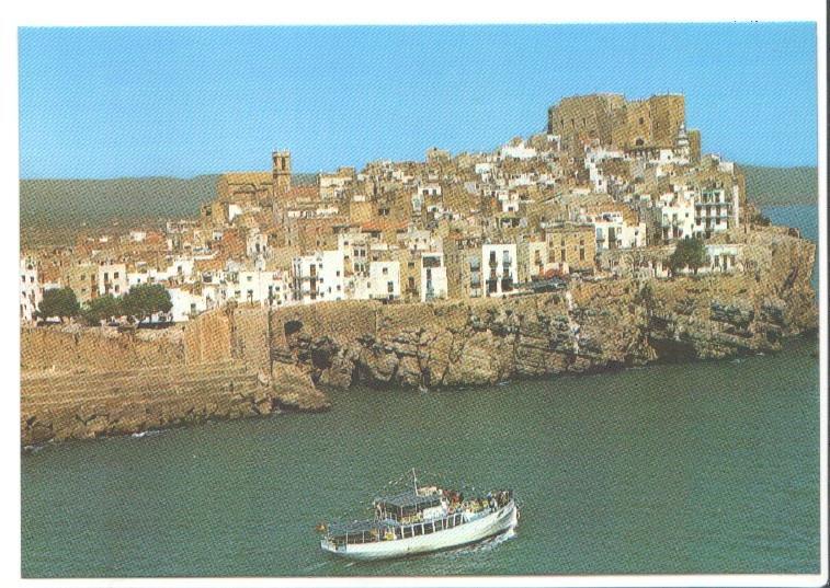 Postal JC0441: Peñiscola (Castellon). Vista parcial, murallas y castillo