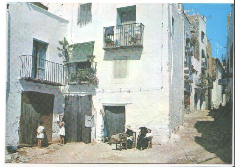 Postal JC0443: Costa del Azahar. Peñiscola, calle tipica