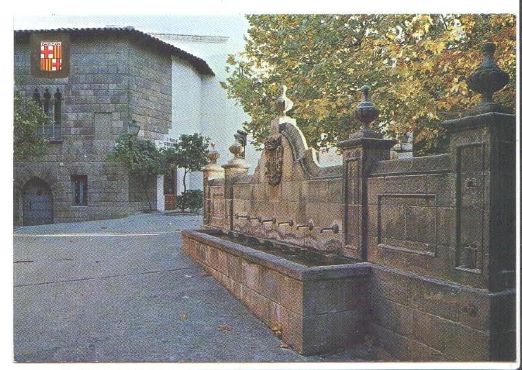 Postal JC0468: Barcelona - Pueblo Español. Fuente de los Siete Caños