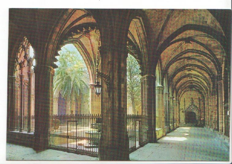 Postal JC0471: Barcelona. Catedral, Claustro