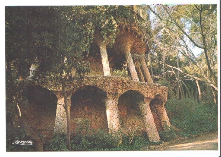 Postal JC0476: Barcelona. Parque Guell, detalle