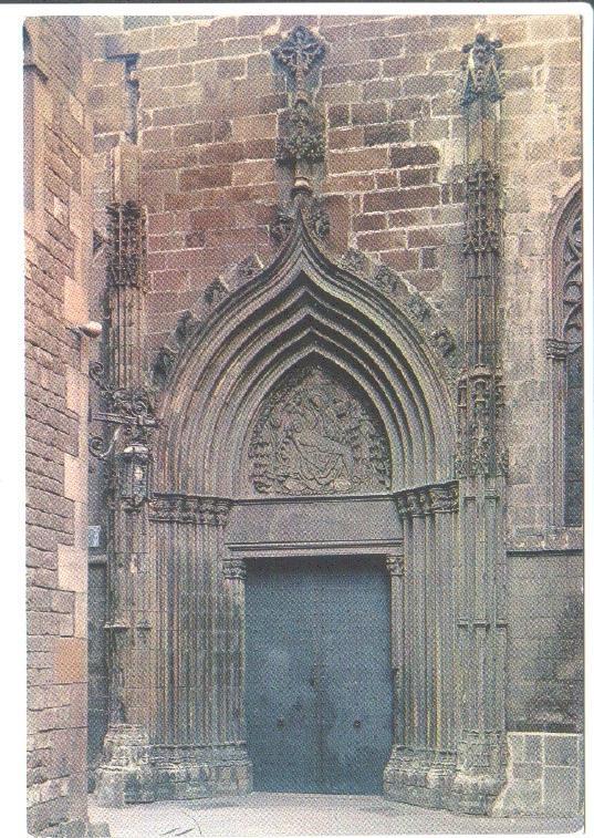 Postal JC0480: Barcelona. Catedral. Puerta de la Piedad 