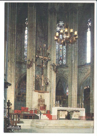 Postal JC0481: Barcelona. Catedral. Altar Mayor