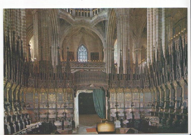 Postal JC0489: Barcelona. Catedral. El Coro