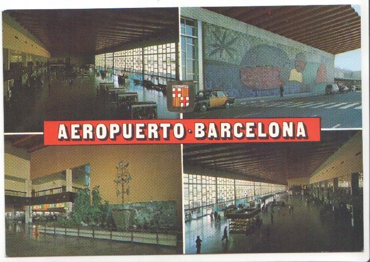 Postal JC0498: Aeropuerto de Barcelona, varias vistas