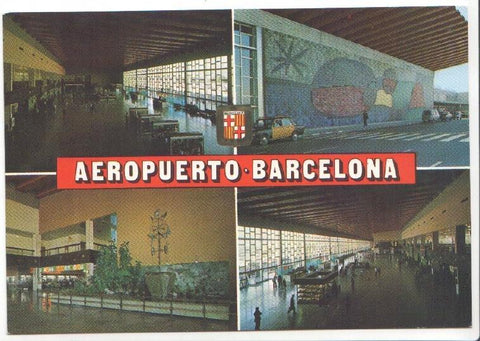 Postal JC0498: Aeropuerto de Barcelona, varias vistas