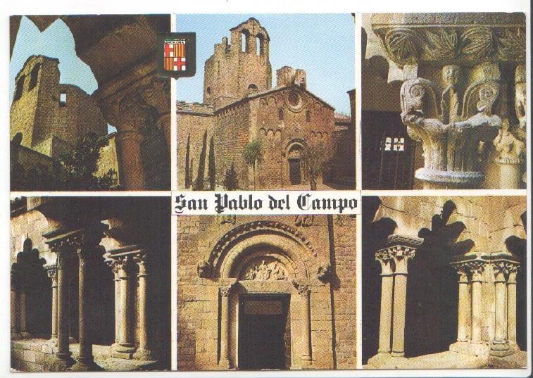 Postal JC0504: Barcelona. Iglesia Romanica de San Pablo del Campo, varias vistas