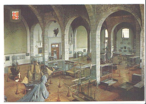 Postal JC0508: Museo Maritimo de la Excma. Diputacion Provincial de Barcelona. Sala Campmany dedicada a navegacion a vela