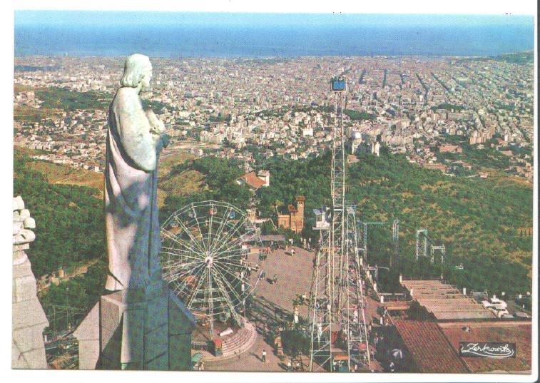 Postal JC0523: Barcelona. Vista general desde el Tibidabo