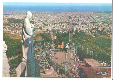 Postal JC0523: Barcelona. Vista general desde el Tibidabo