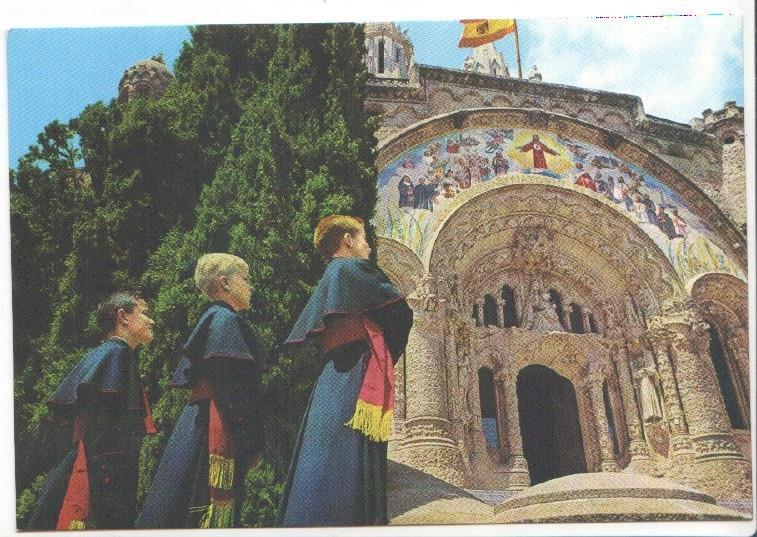 Postal JC0534: Barcelona. Tibidabo. Entrada Basilica Nac Exp del Sagrado Corazon de Jesus