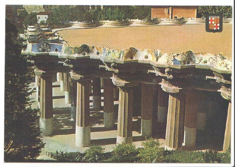Postal JC0541: Barcelona. Parque Guell. La Sala de las 100 Columnas