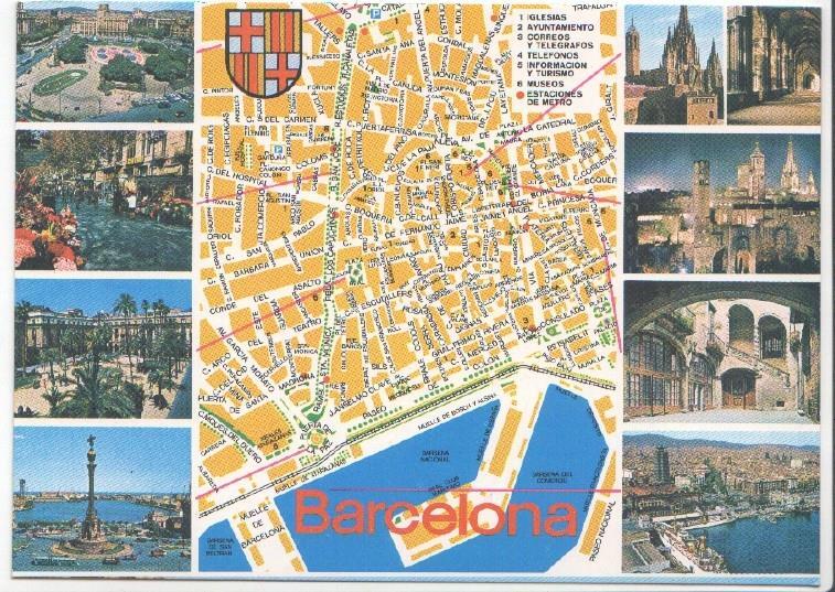 Postal JC0547: Barcelona. La Sagrada Familia, disversos aspectos. Arquitecto Gaudi