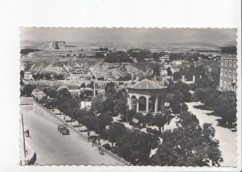 Postal JC0551: Glorieta de Galan y Castillo - Teruel. Postal en B/N con bordes dentados