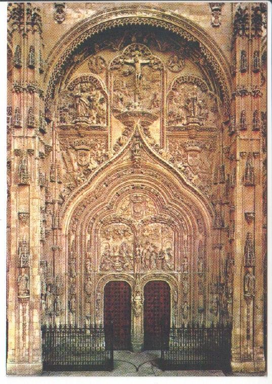Postal JC0593: Salamanca. Puerta de la Catedral Nueva