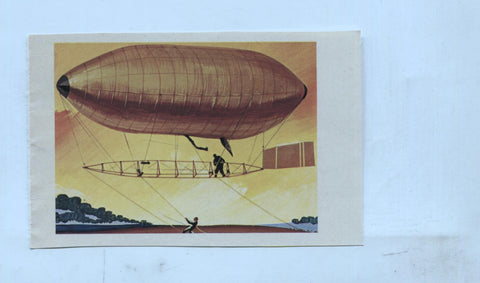 Cromo La Conquista del Cielo numero 035: Dirigible de El Capitan T.S. Baldwin
