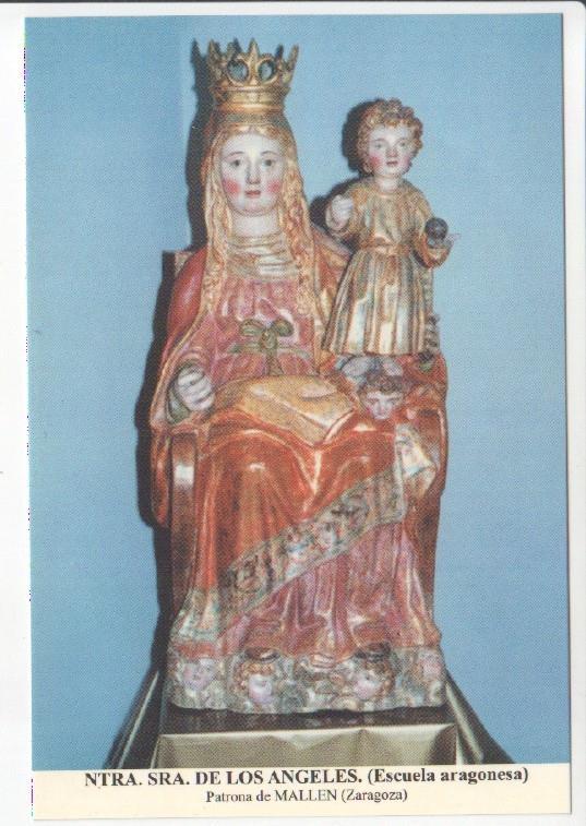 Postal JC0636: Ntra. Sra. de Los Angeles (Escuela aragonesa). Patrona de Mallen (Zaragoza)
