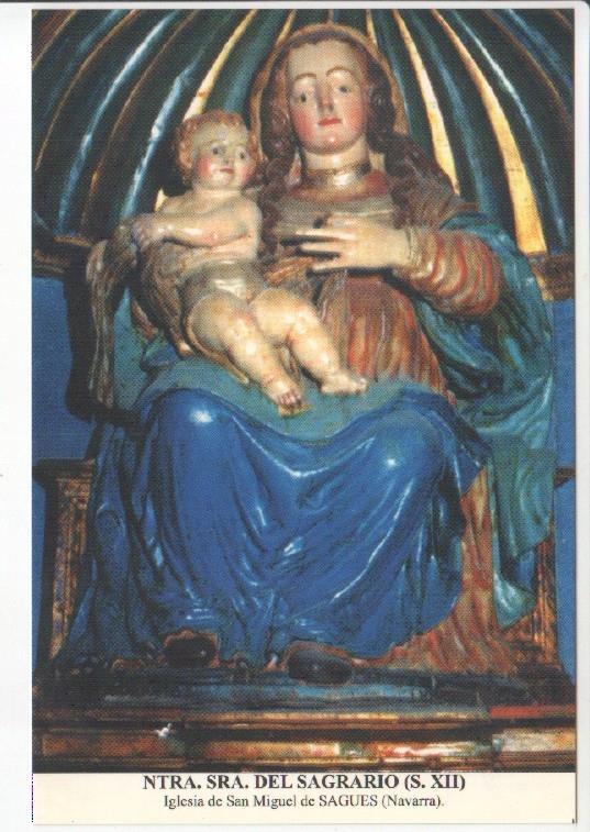 Postal JC0637: Ntra. Sra. del Sagrario. Iglesia de San Miguel de Sagues (Navarra)