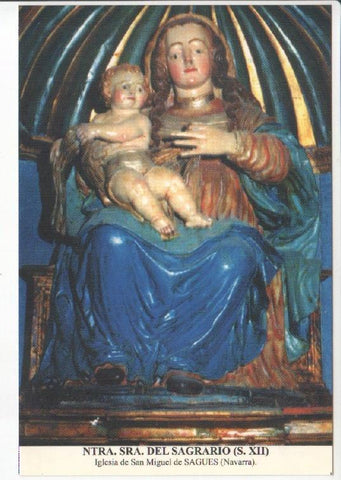 Postal JC0637: Ntra. Sra. del Sagrario. Iglesia de San Miguel de Sagues (Navarra)