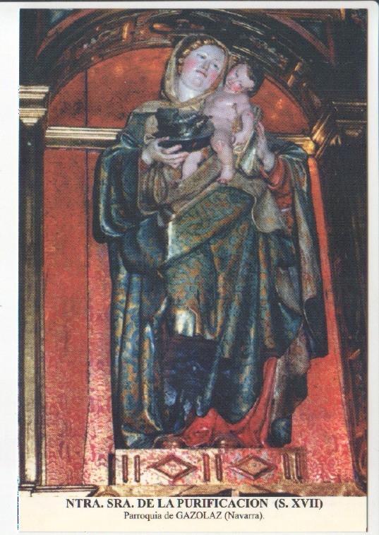 Postal JC0638: Ntra. Sra. de La Purificacion (s. XVII). Parroquia de la Gazolaz (Navarra)