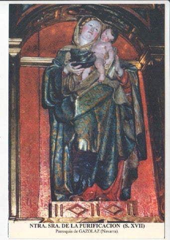 Postal JC0638: Ntra. Sra. de La Purificacion (s. XVII). Parroquia de la Gazolaz (Navarra)