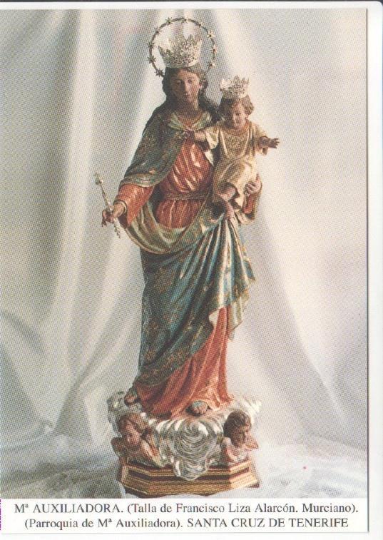 Postal JC0644: Maria Auxiliadora (talla Francisco Liza Alarcon, Murciano). Parroquia de Maria Auxiliadora. Santa Cruz de Tenerife
