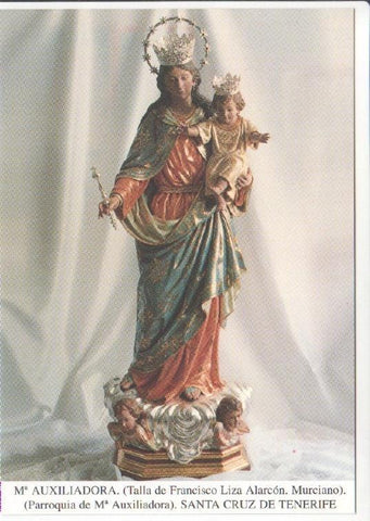 Postal JC0644: Maria Auxiliadora (talla Francisco Liza Alarcon, Murciano). Parroquia de Maria Auxiliadora. Santa Cruz de Tenerife