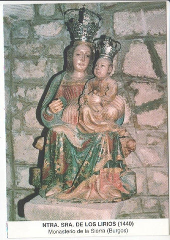 Postal JC0650: Ntra. Sra. de los Lirios (1440). Monasterio de la Sierra (Burgos)