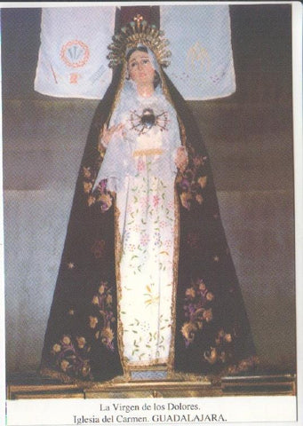 Postal JC0654: La Virgen de los Dolores. Iglesia del Carmen (Guadalajara)