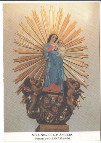 Postal JC0675: Ntra. Sra. de Los Angeles. Patrona de Oliana (Lerida)