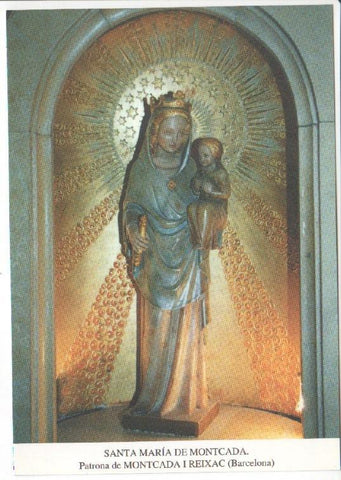 Postal JC0677: Santa Maria de Montcada. Patrona de Montcada i Reixac (Barcelona). Foto: Josep Sansalvador (Arxiu Gavin)