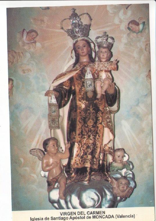 Postal JC0679: Virgen del Carmen. iglesia de Santiago Apostol de Moncada (Valencia)