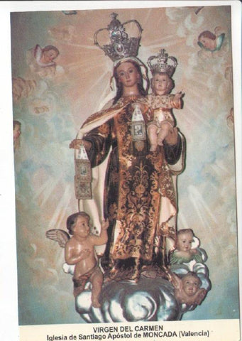 Postal JC0679: Virgen del Carmen. iglesia de Santiago Apostol de Moncada (Valencia)