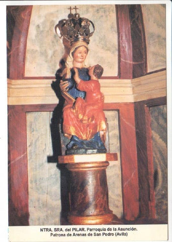 Postal JC0681: Ntra. Sra. del Pilar. Parroquia de la Asuncion. Patrona de Arenas de San Pedro (Avila)