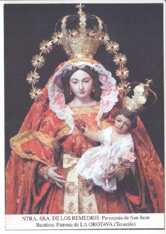 Postal JC0687: Ntra. Sra. de los Remedios. Parroquia de San Juan Bautista. Patrona de La Orotava (Tenerife)
