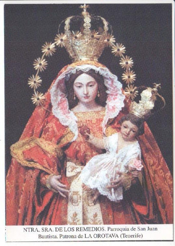 Postal JC0687: Ntra. Sra. de los Remedios. Parroquia de San Juan Bautista. Patrona de La Orotava (Tenerife)