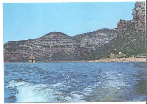Postal JC0707: Pantano de Sau, Campanar vell