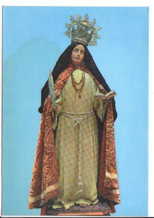 Postal JC0733: La Guardia (Pontevedra). Imagen de Sta. Tecla que se venera en el Santuario de su nombre
