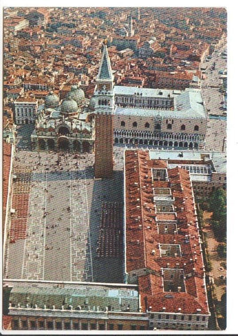 Postal JC0734: Venezia. St. Marcus Square - aerial view. Plaza San Marcos, vista aerea. Autor: M.D.A: Conces, n. 129, Fotocopia 7457