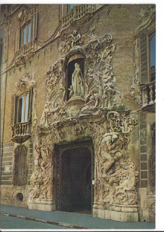 Postal JC0735: Valencia. Fachada del Palacio del Marques de Dos Aguas