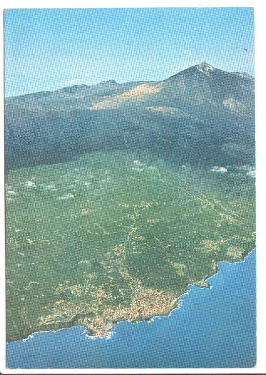 Postal JC0738: Puerto de la Cruz. Vista aerea y Teide