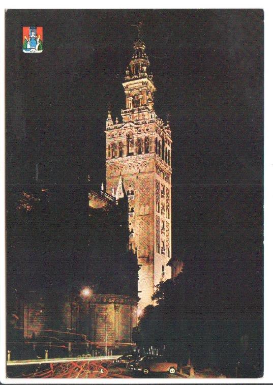 Postal JC0743: Sevilla. La Giralda, vista nocturna
