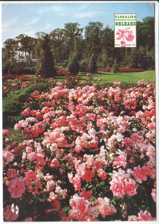 Postal JC0831: Parc Floral Orleans-La Source. Avril a Octobre 1967