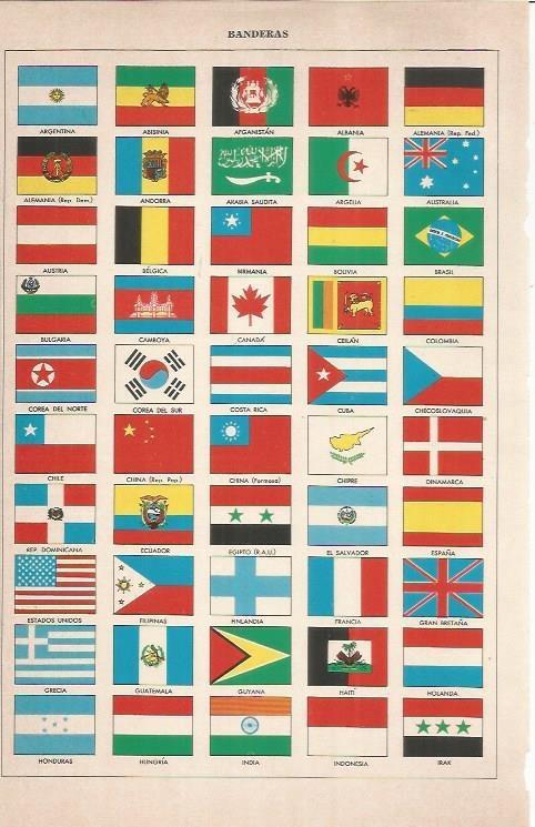 LAMINA 21407: Banderas del mundo