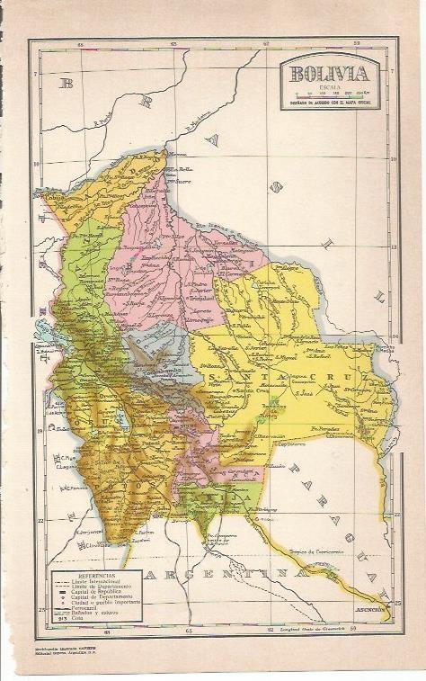 LAMINA 21415: Mapa de Bolivia