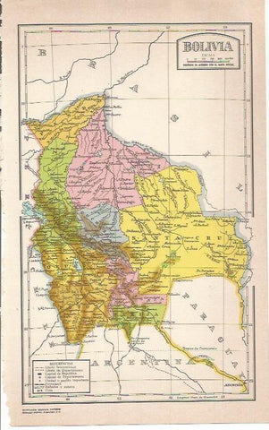 LAMINA 21415: Mapa de Bolivia