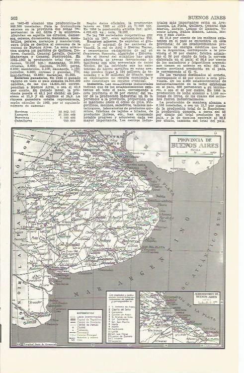 LAMINA 21427: Mapa de la provincia de Buenos Aires