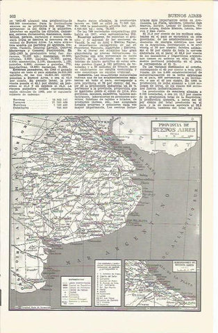 LAMINA 21427: Mapa de la provincia de Buenos Aires